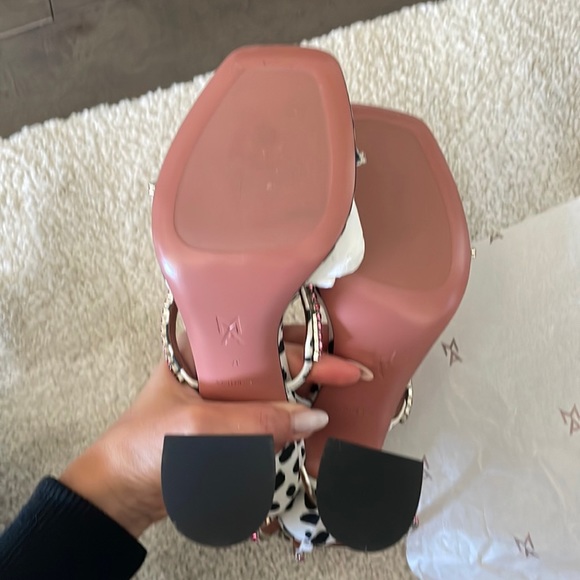 Amina muaddi Gilda sandals in Dalmatian - Picture 4 of 6